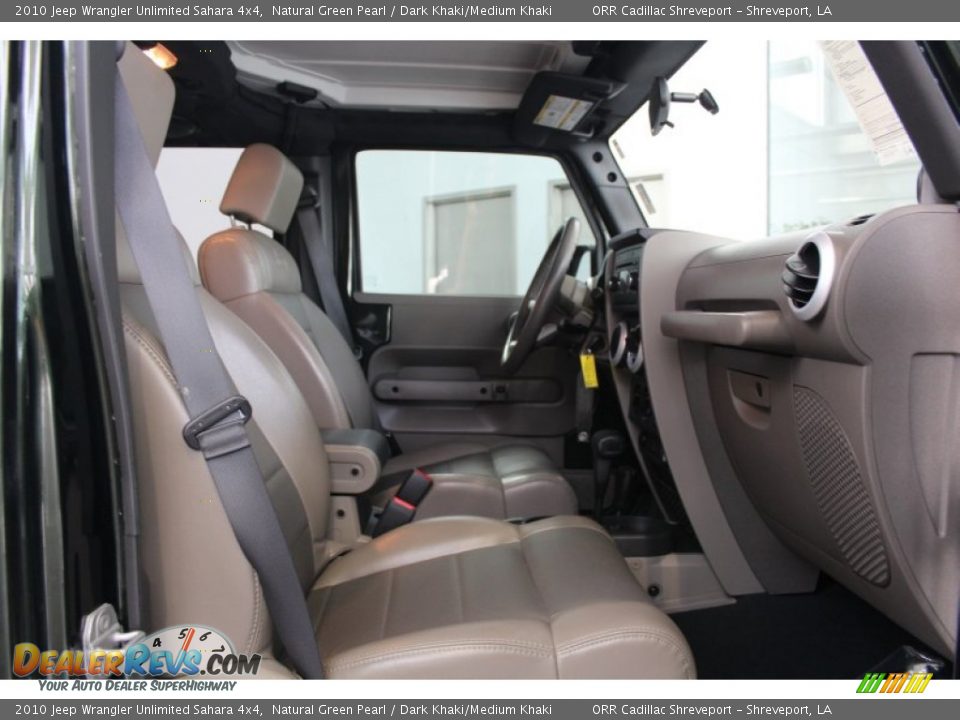 2010 Jeep Wrangler Unlimited Sahara 4x4 Natural Green Pearl / Dark Khaki/Medium Khaki Photo #21