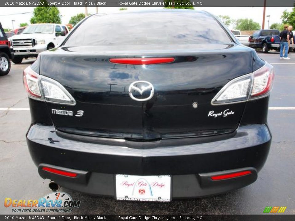 2010 Mazda MAZDA3 i Sport 4 Door Black Mica / Black Photo #6