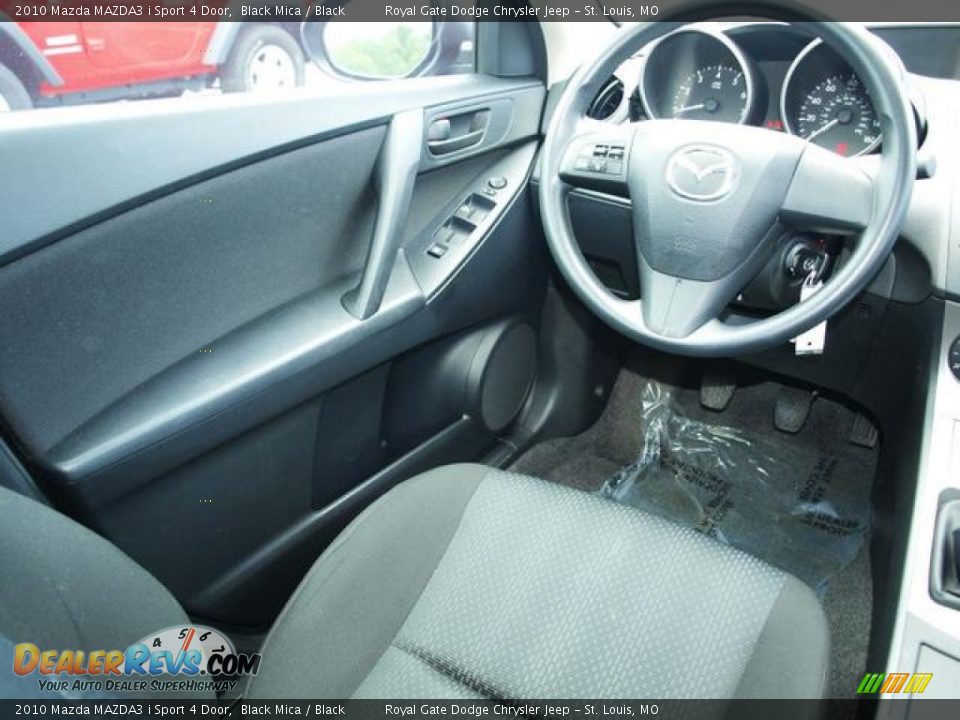 2010 Mazda MAZDA3 i Sport 4 Door Black Mica / Black Photo #11