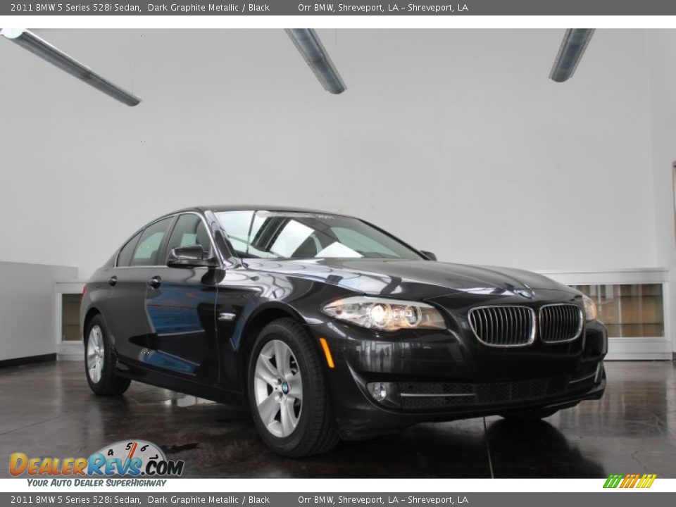 2011 BMW 5 Series 528i Sedan Dark Graphite Metallic / Black Photo #1