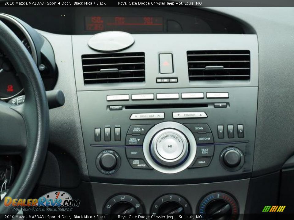 2010 Mazda MAZDA3 i Sport 4 Door Black Mica / Black Photo #12