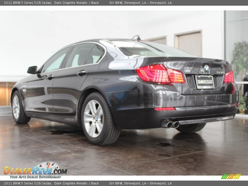 2011 BMW 5 Series 528i Sedan Dark Graphite Metallic / Black Photo #5