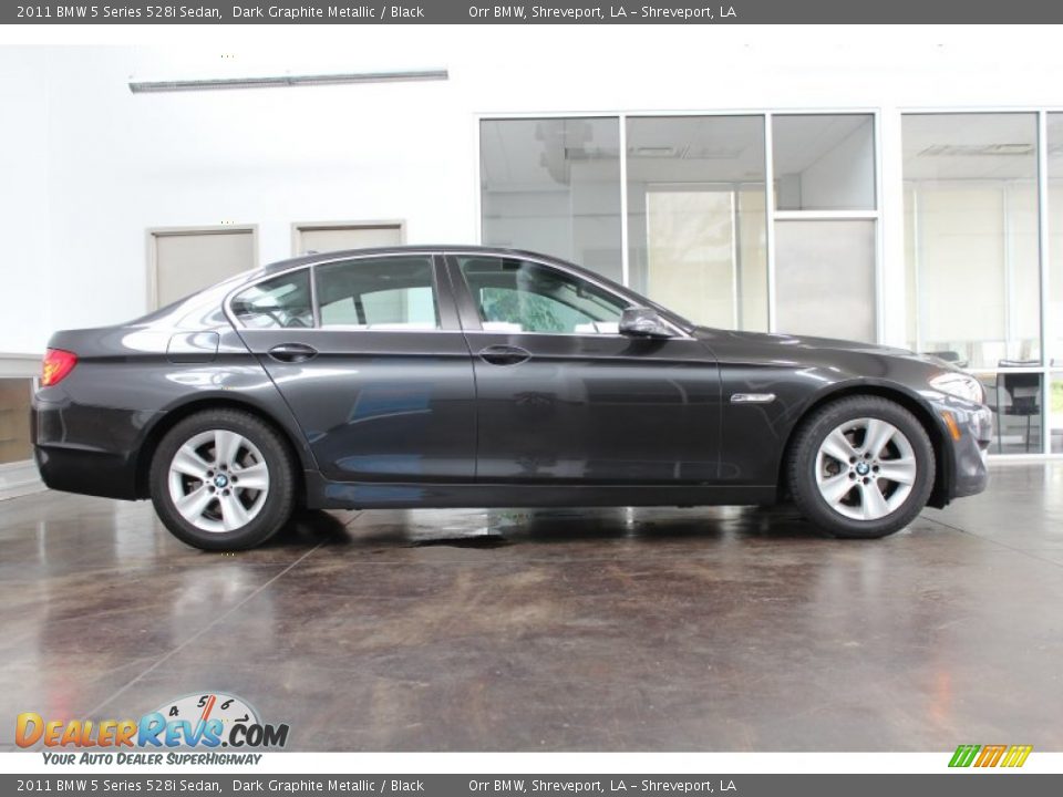 2011 BMW 5 Series 528i Sedan Dark Graphite Metallic / Black Photo #7