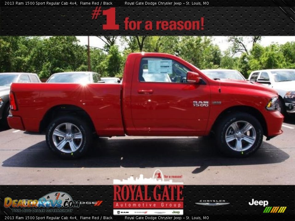 2013 Ram 1500 Sport Regular Cab 4x4 Flame Red / Black Photo #1
