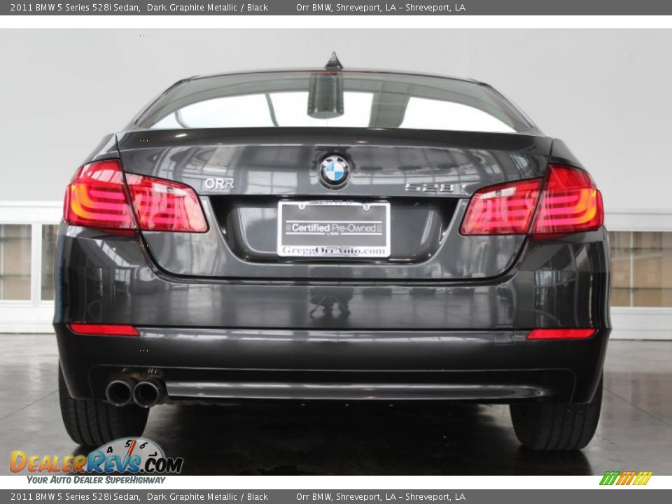 2011 BMW 5 Series 528i Sedan Dark Graphite Metallic / Black Photo #9