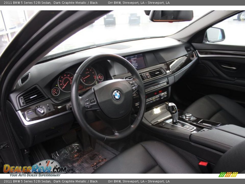 Black Interior - 2011 BMW 5 Series 528i Sedan Photo #13