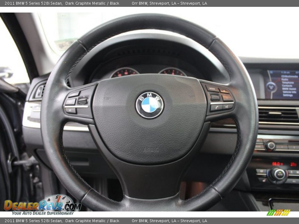 2011 BMW 5 Series 528i Sedan Steering Wheel Photo #15