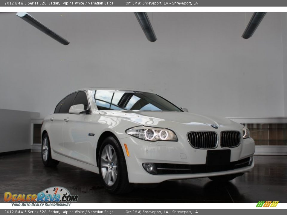 2012 BMW 5 Series 528i Sedan Alpine White / Venetian Beige Photo #1