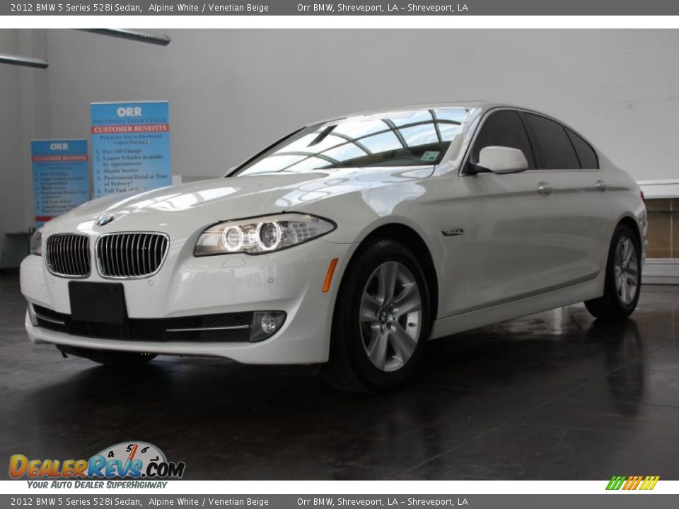 2012 BMW 5 Series 528i Sedan Alpine White / Venetian Beige Photo #2