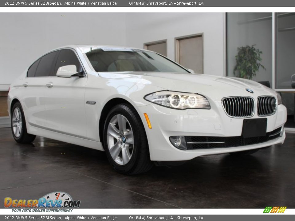 2012 BMW 5 Series 528i Sedan Alpine White / Venetian Beige Photo #3