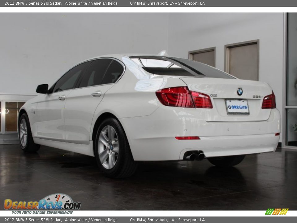 2012 BMW 5 Series 528i Sedan Alpine White / Venetian Beige Photo #4