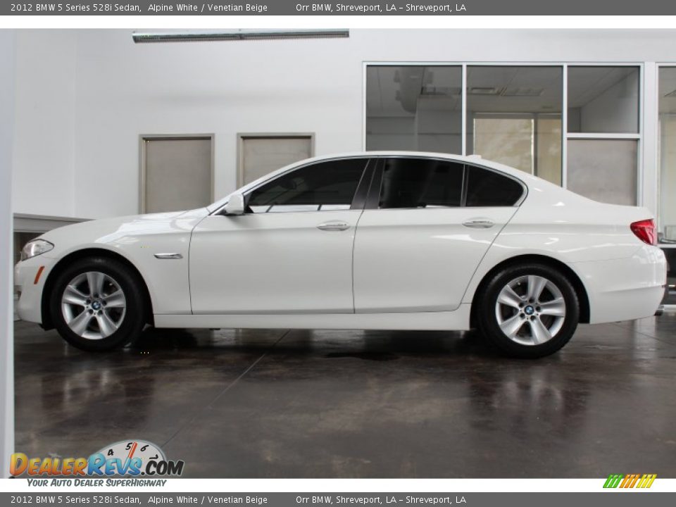 2012 BMW 5 Series 528i Sedan Alpine White / Venetian Beige Photo #6