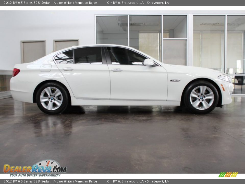 2012 BMW 5 Series 528i Sedan Alpine White / Venetian Beige Photo #7