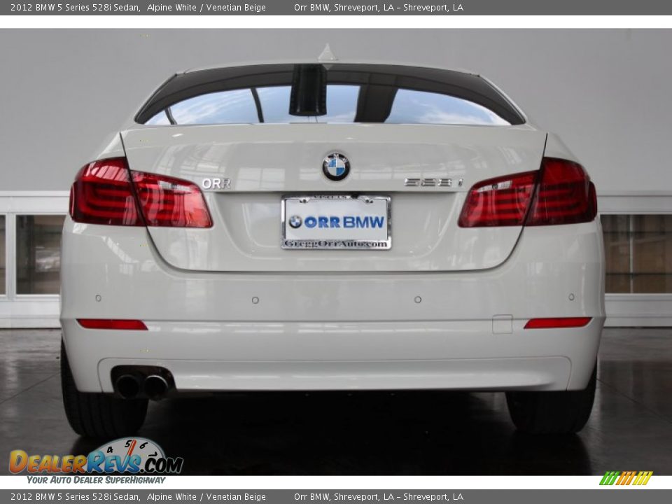 2012 BMW 5 Series 528i Sedan Alpine White / Venetian Beige Photo #9