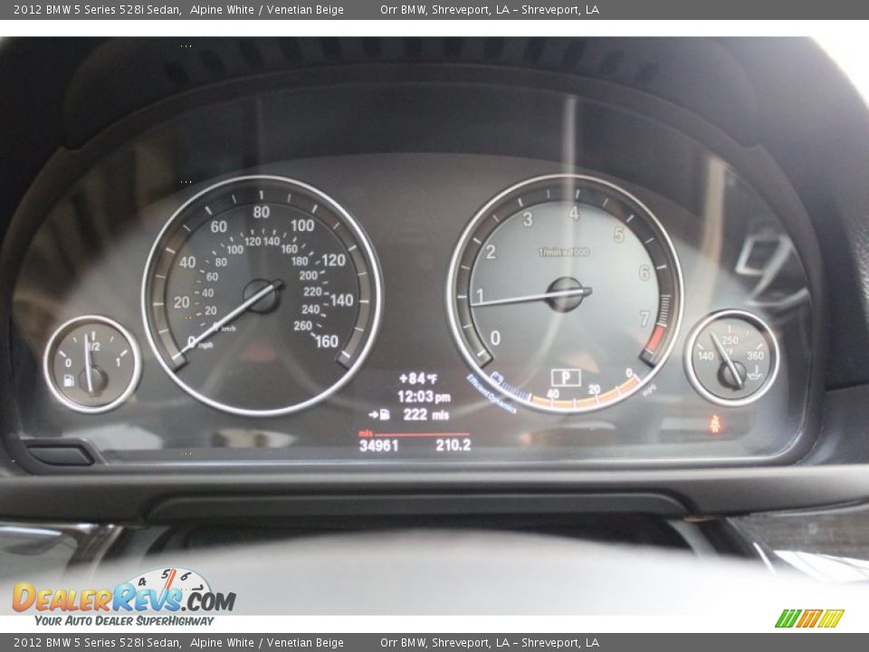 2012 BMW 5 Series 528i Sedan Alpine White / Venetian Beige Photo #14