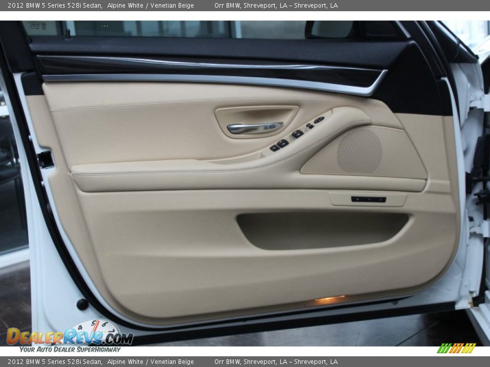 2012 BMW 5 Series 528i Sedan Alpine White / Venetian Beige Photo #16