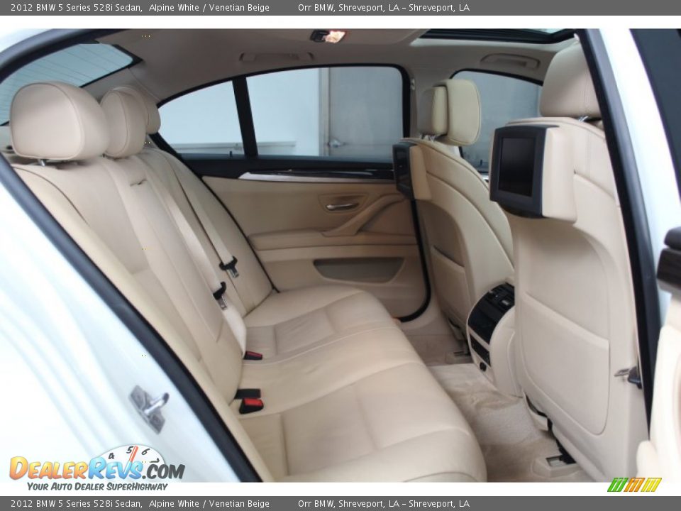 2012 BMW 5 Series 528i Sedan Alpine White / Venetian Beige Photo #23