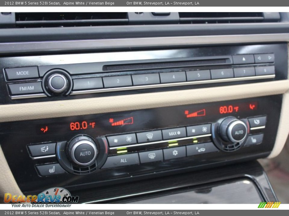 2012 BMW 5 Series 528i Sedan Alpine White / Venetian Beige Photo #36