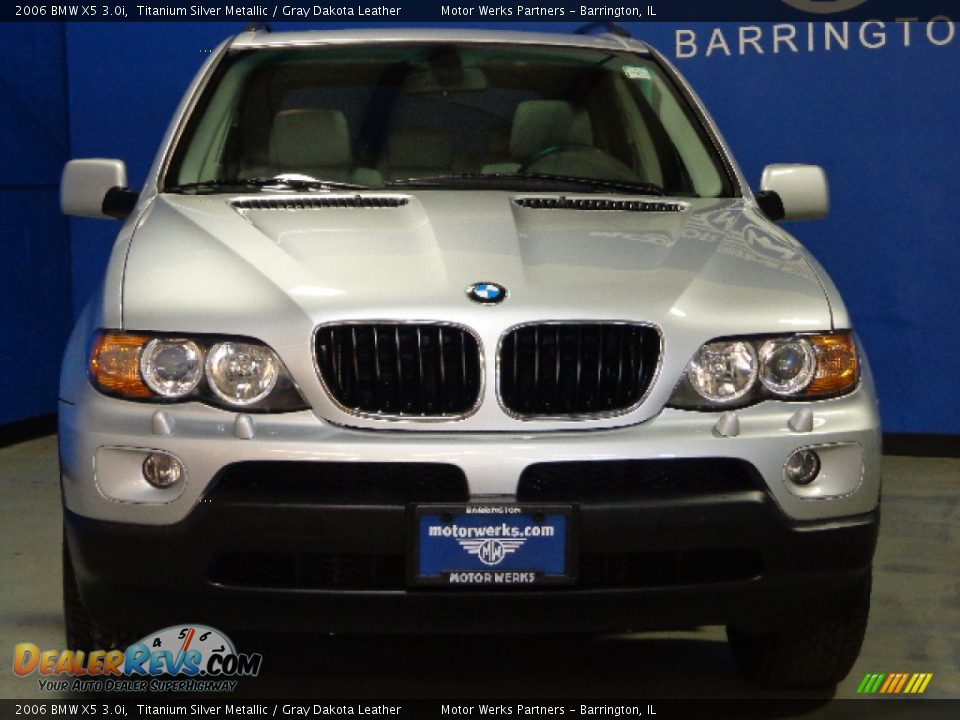 2006 BMW X5 3.0i Titanium Silver Metallic / Gray Dakota Leather Photo #2