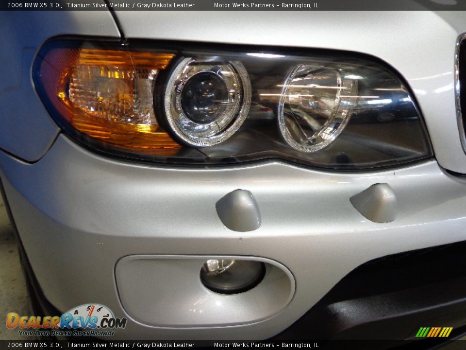 2006 BMW X5 3.0i Titanium Silver Metallic / Gray Dakota Leather Photo #4