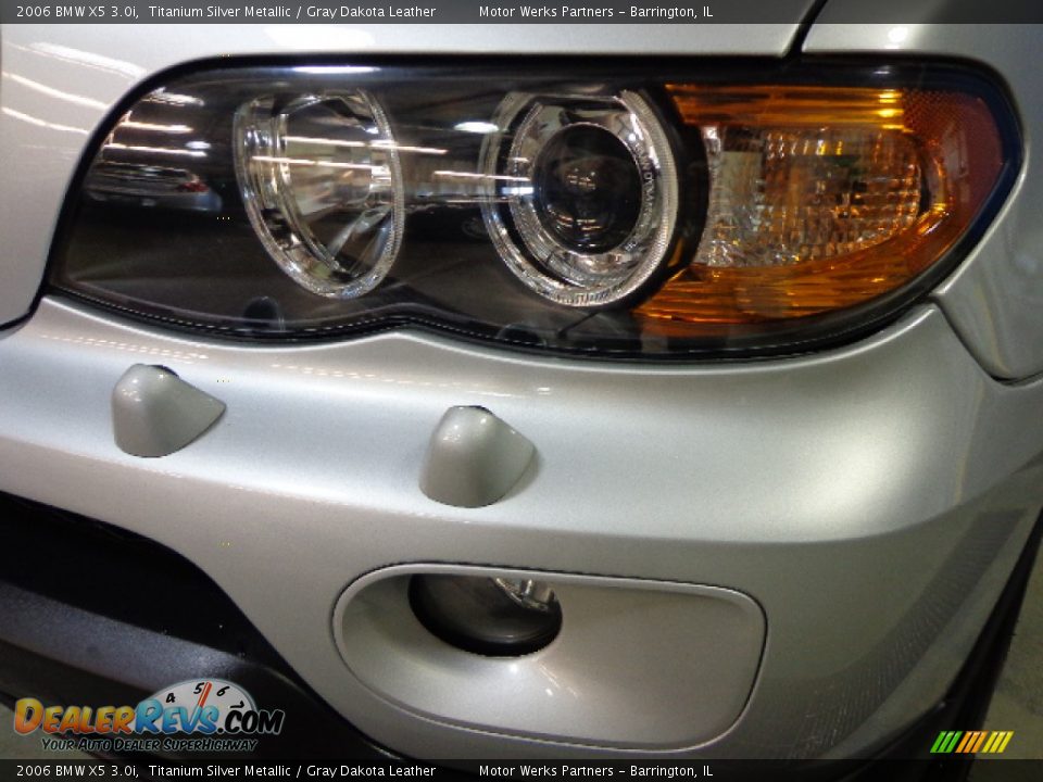 2006 BMW X5 3.0i Titanium Silver Metallic / Gray Dakota Leather Photo #6