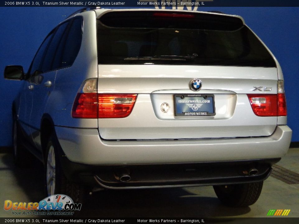 2006 BMW X5 3.0i Titanium Silver Metallic / Gray Dakota Leather Photo #8