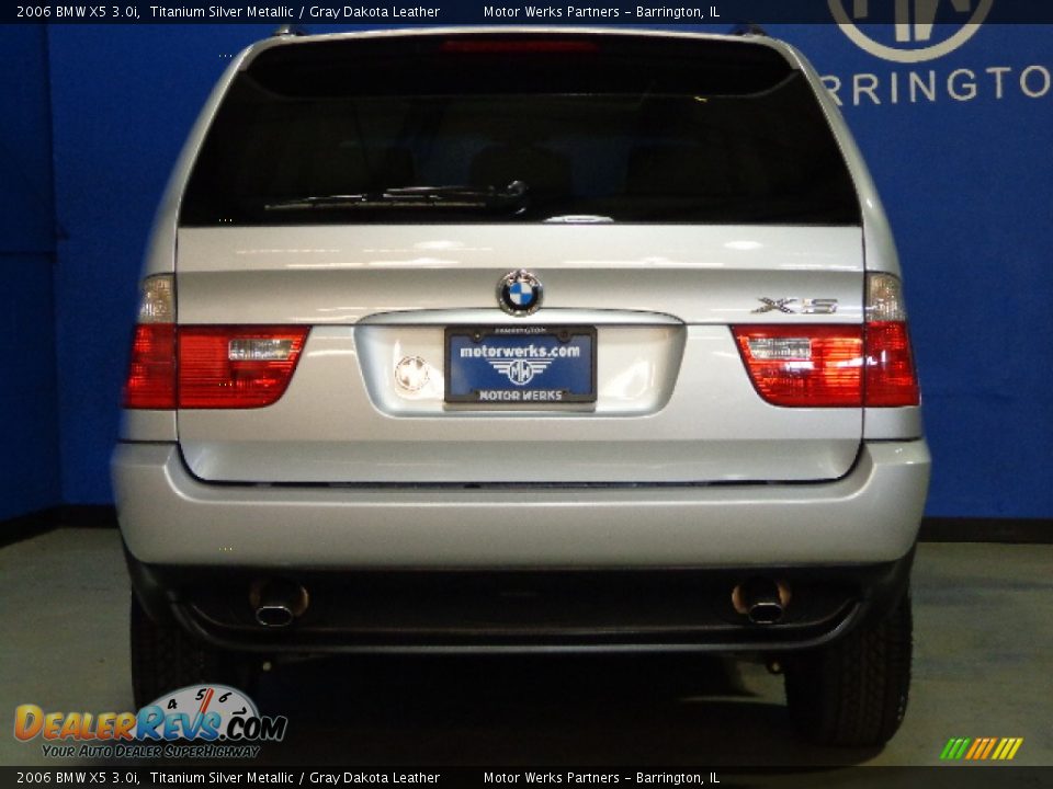 2006 BMW X5 3.0i Titanium Silver Metallic / Gray Dakota Leather Photo #9