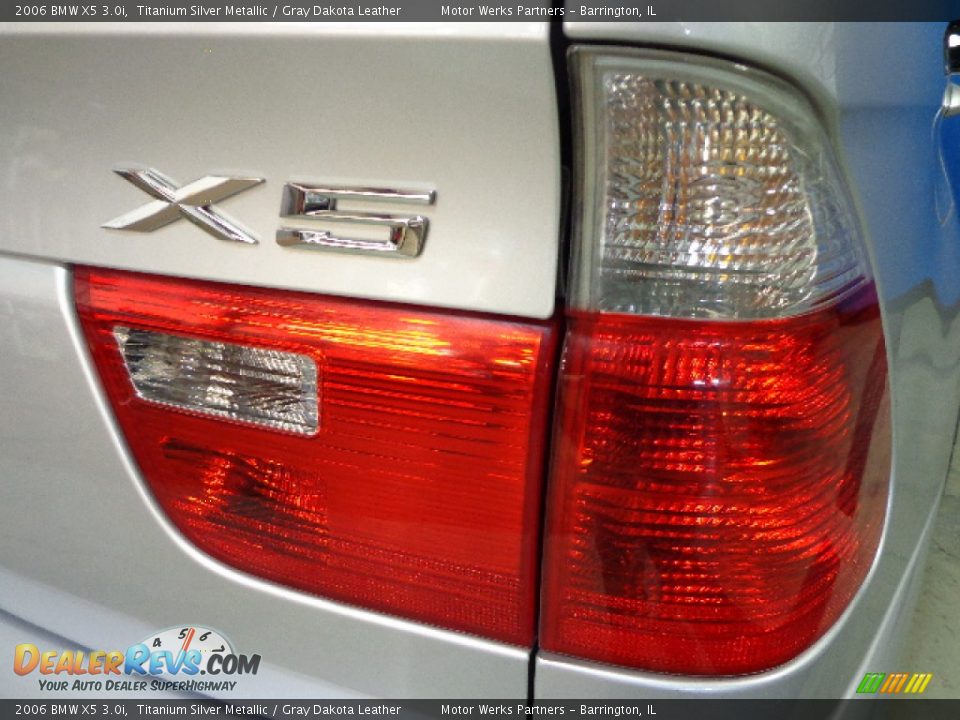 2006 BMW X5 3.0i Titanium Silver Metallic / Gray Dakota Leather Photo #14