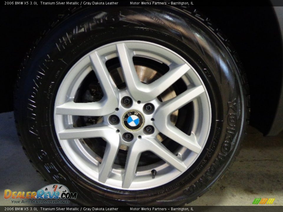2006 BMW X5 3.0i Titanium Silver Metallic / Gray Dakota Leather Photo #15
