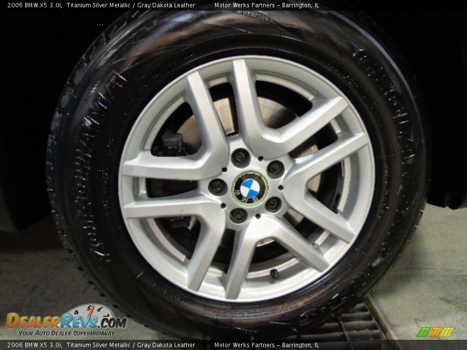 2006 BMW X5 3.0i Titanium Silver Metallic / Gray Dakota Leather Photo #16