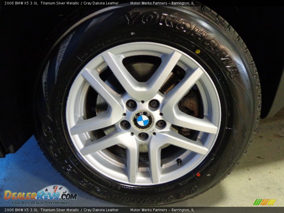 2006 BMW X5 3.0i Titanium Silver Metallic / Gray Dakota Leather Photo #17