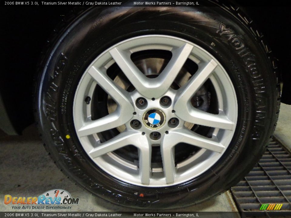 2006 BMW X5 3.0i Titanium Silver Metallic / Gray Dakota Leather Photo #20