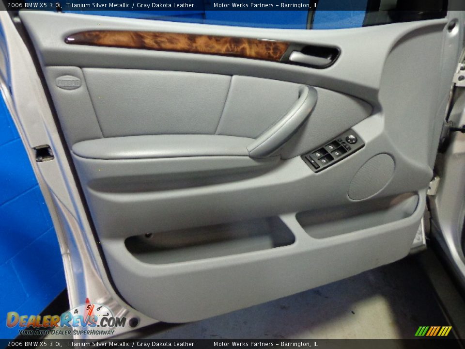 2006 BMW X5 3.0i Titanium Silver Metallic / Gray Dakota Leather Photo #22