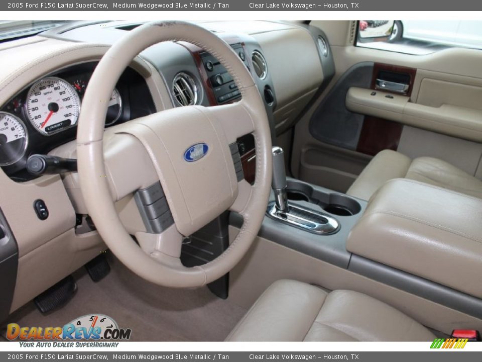2005 Ford F150 Lariat SuperCrew Steering Wheel Photo #14