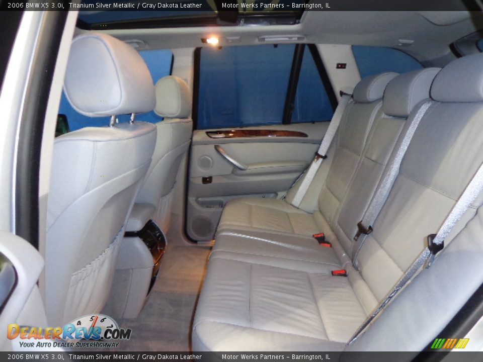 2006 BMW X5 3.0i Titanium Silver Metallic / Gray Dakota Leather Photo #27