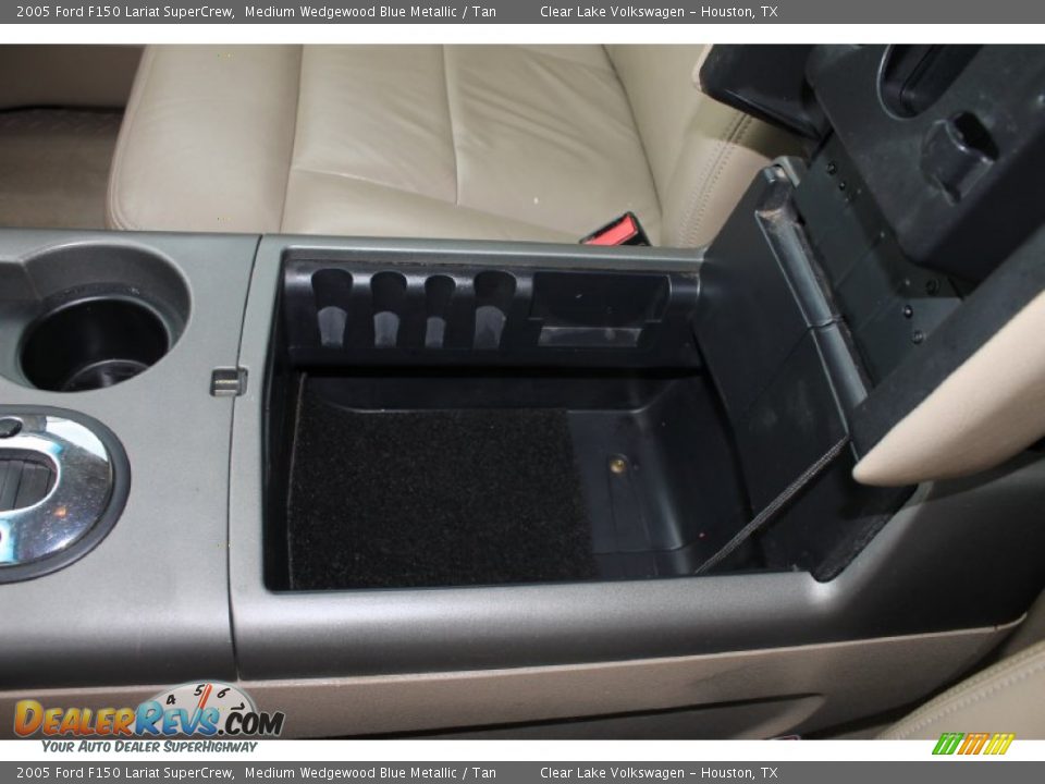 2005 Ford F150 Lariat SuperCrew Medium Wedgewood Blue Metallic / Tan Photo #23