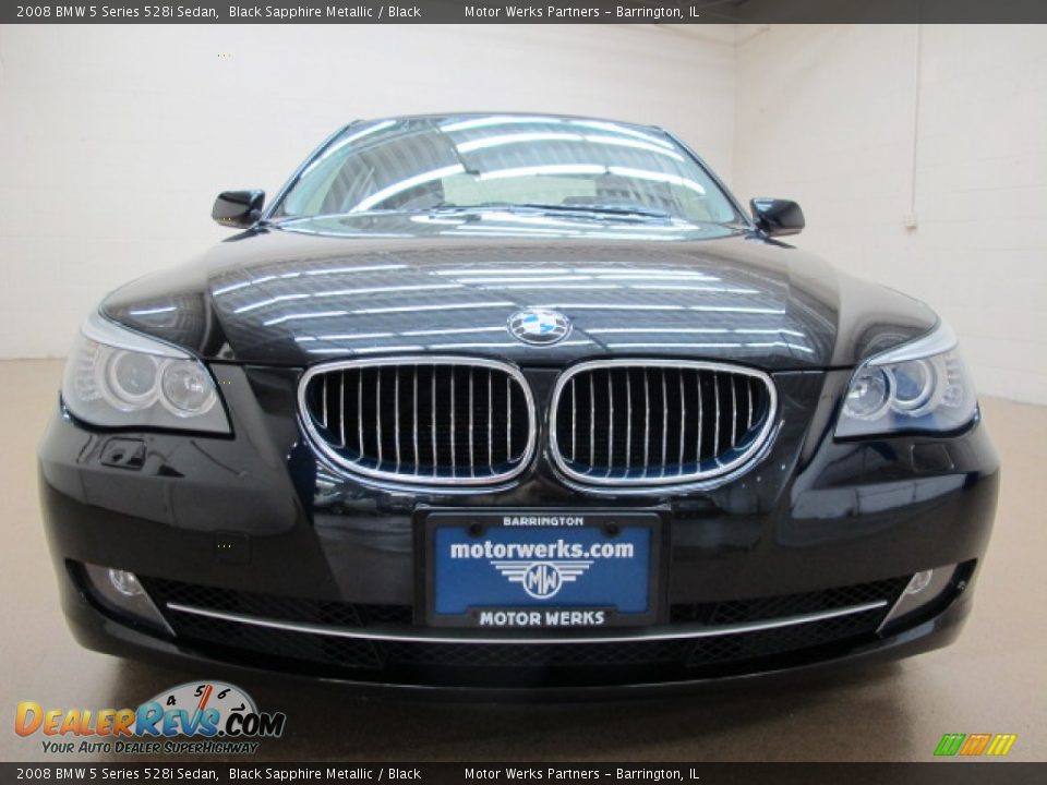 2008 BMW 5 Series 528i Sedan Black Sapphire Metallic / Black Photo #3