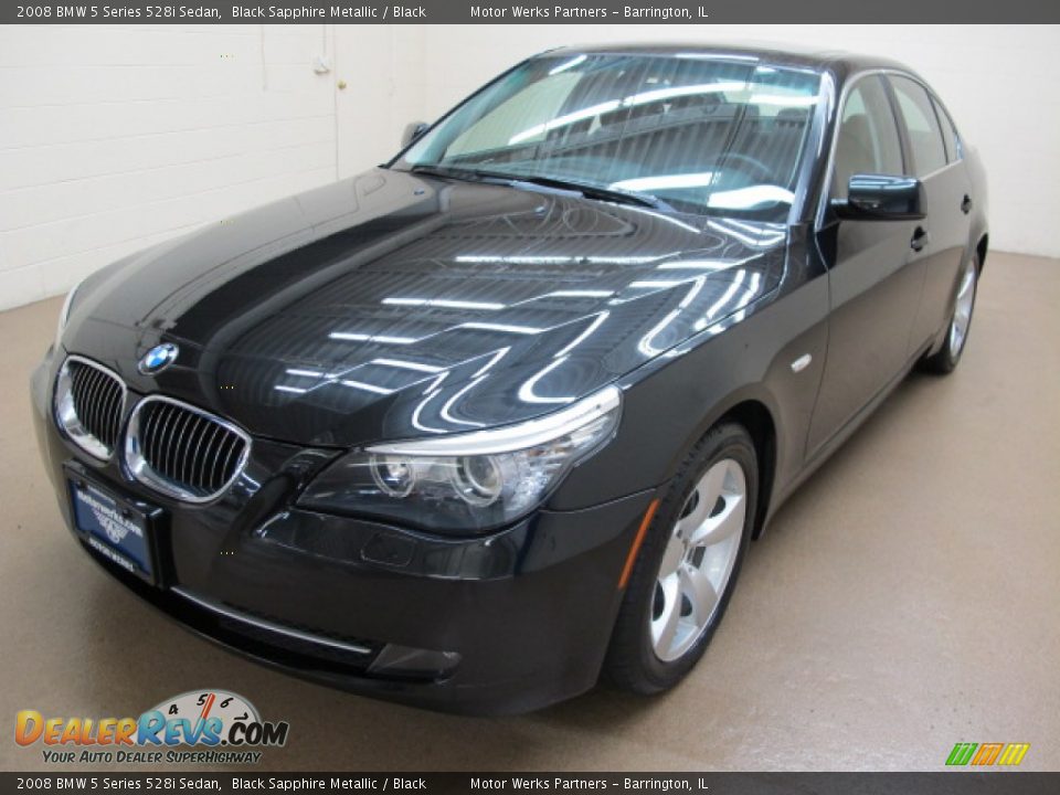 2008 BMW 5 Series 528i Sedan Black Sapphire Metallic / Black Photo #4