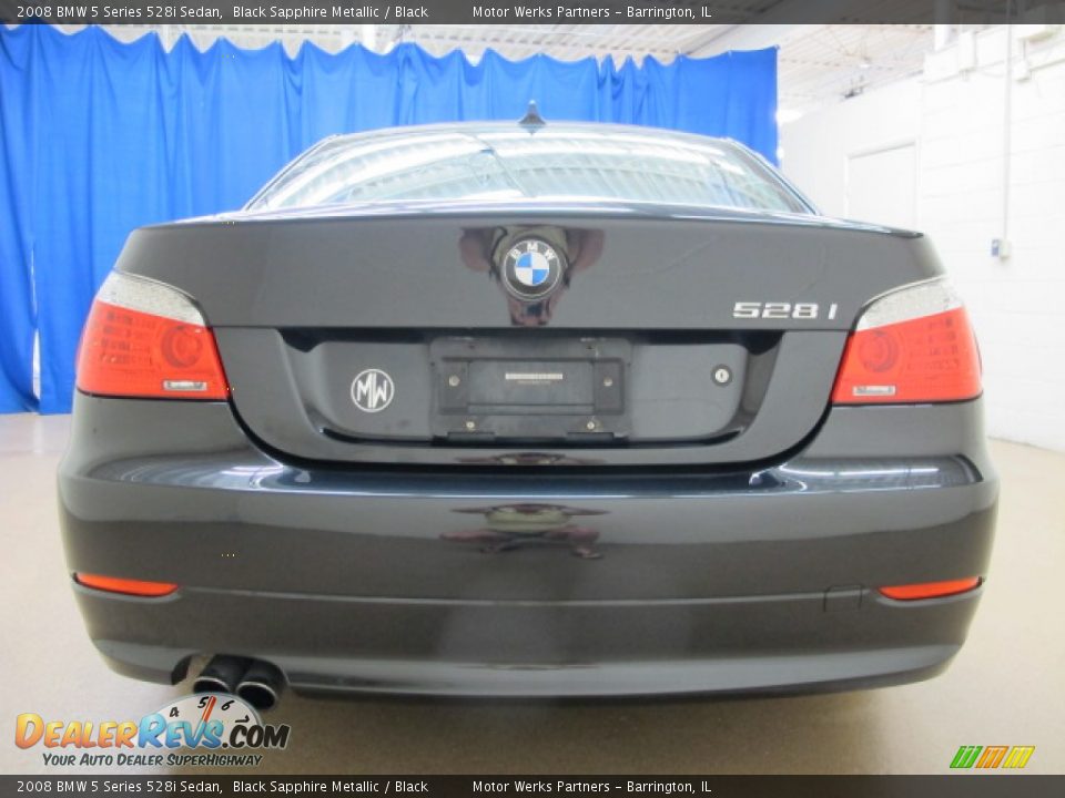 2008 BMW 5 Series 528i Sedan Black Sapphire Metallic / Black Photo #8