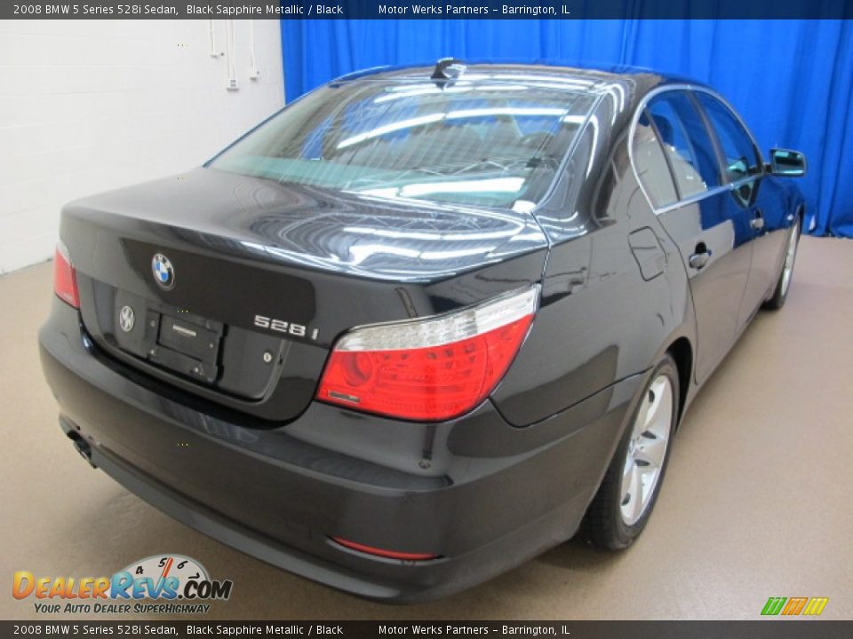 2008 BMW 5 Series 528i Sedan Black Sapphire Metallic / Black Photo #9