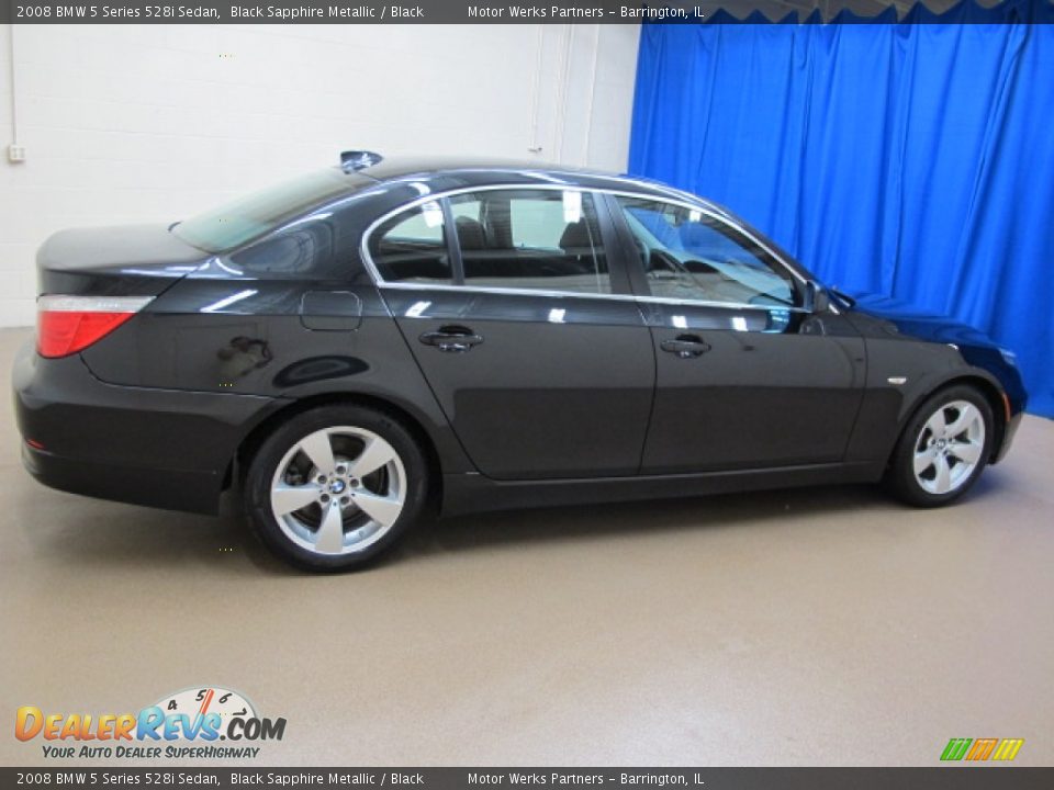 2008 BMW 5 Series 528i Sedan Black Sapphire Metallic / Black Photo #10