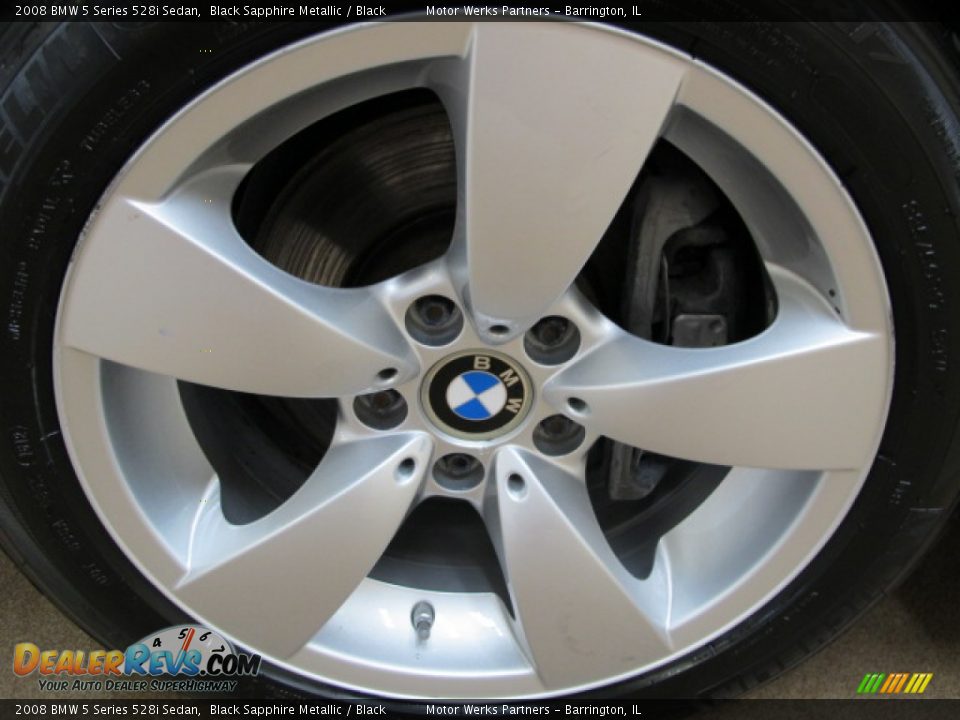 2008 BMW 5 Series 528i Sedan Black Sapphire Metallic / Black Photo #13