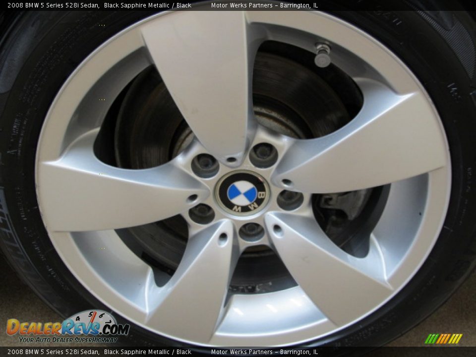 2008 BMW 5 Series 528i Sedan Black Sapphire Metallic / Black Photo #14