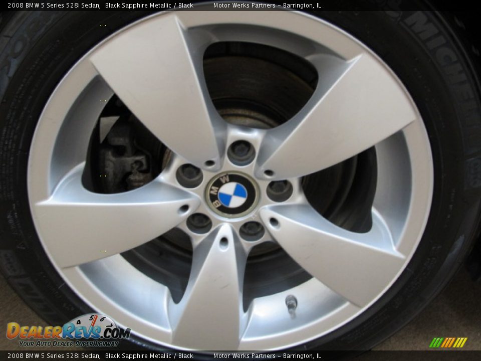 2008 BMW 5 Series 528i Sedan Black Sapphire Metallic / Black Photo #15