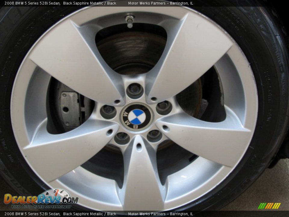 2008 BMW 5 Series 528i Sedan Black Sapphire Metallic / Black Photo #16