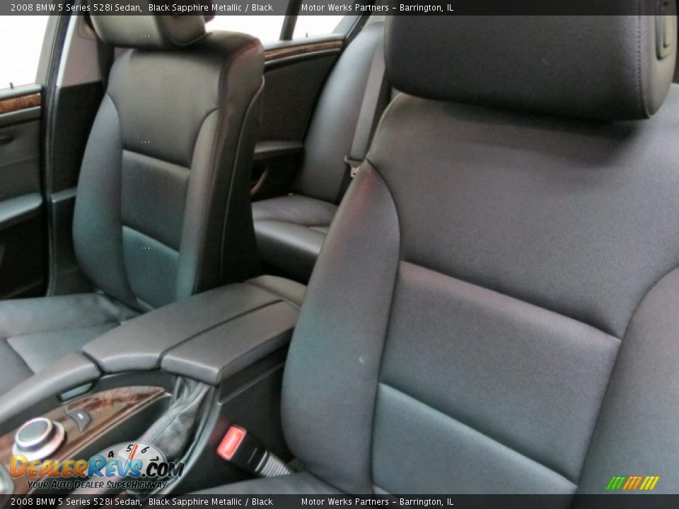 2008 BMW 5 Series 528i Sedan Black Sapphire Metallic / Black Photo #18