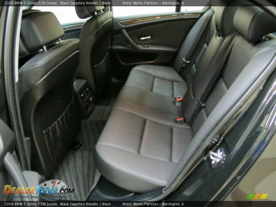 2008 BMW 5 Series 528i Sedan Black Sapphire Metallic / Black Photo #19