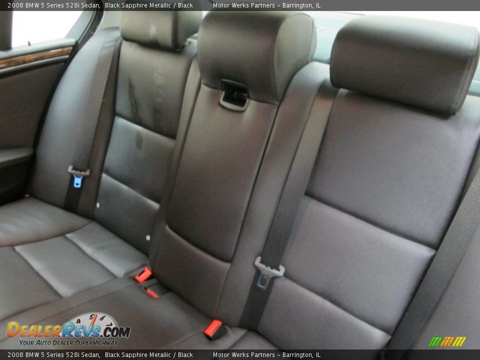 2008 BMW 5 Series 528i Sedan Black Sapphire Metallic / Black Photo #20