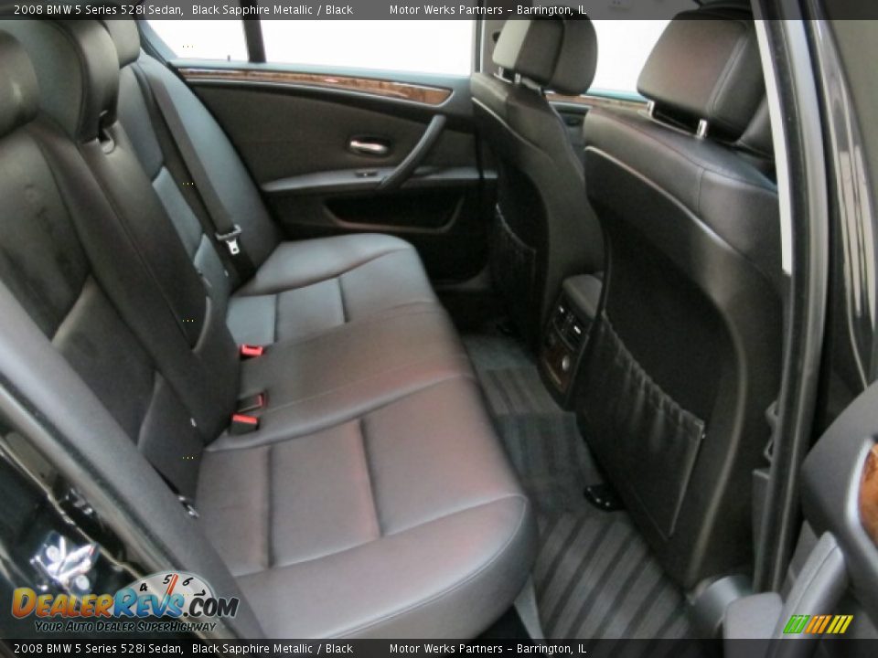 2008 BMW 5 Series 528i Sedan Black Sapphire Metallic / Black Photo #21