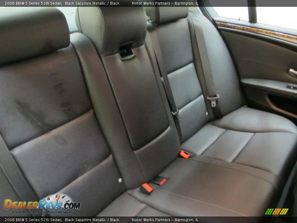 2008 BMW 5 Series 528i Sedan Black Sapphire Metallic / Black Photo #22